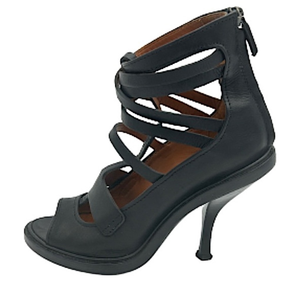 GIVENCHY strappy caged heel bootie black EU 36 US 6